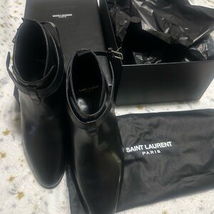Saint Laurent Paris Men’s Black Leather Jodhpur Boots Size 41